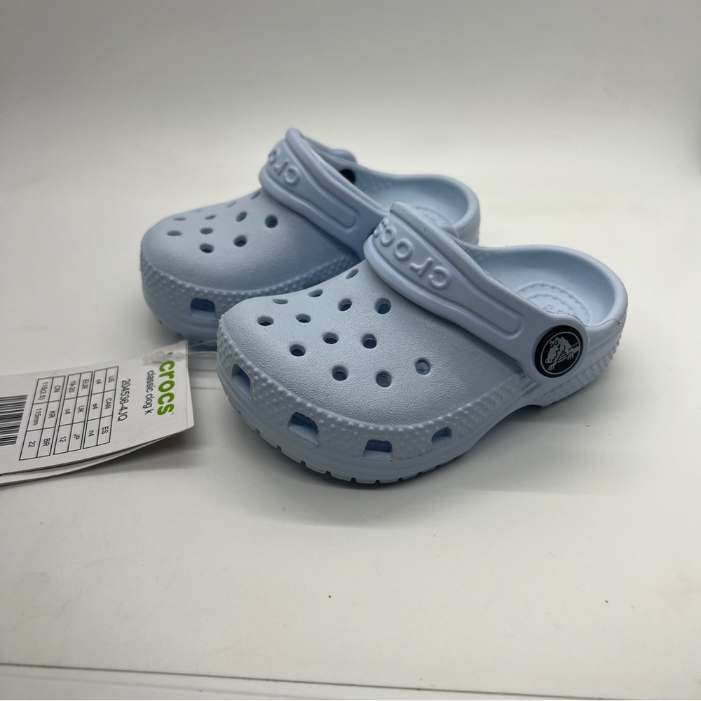 NWT Crocs Blue Clogs Comfort Slip On Shoes Toddler Size C 4 Boys Girls Unisex